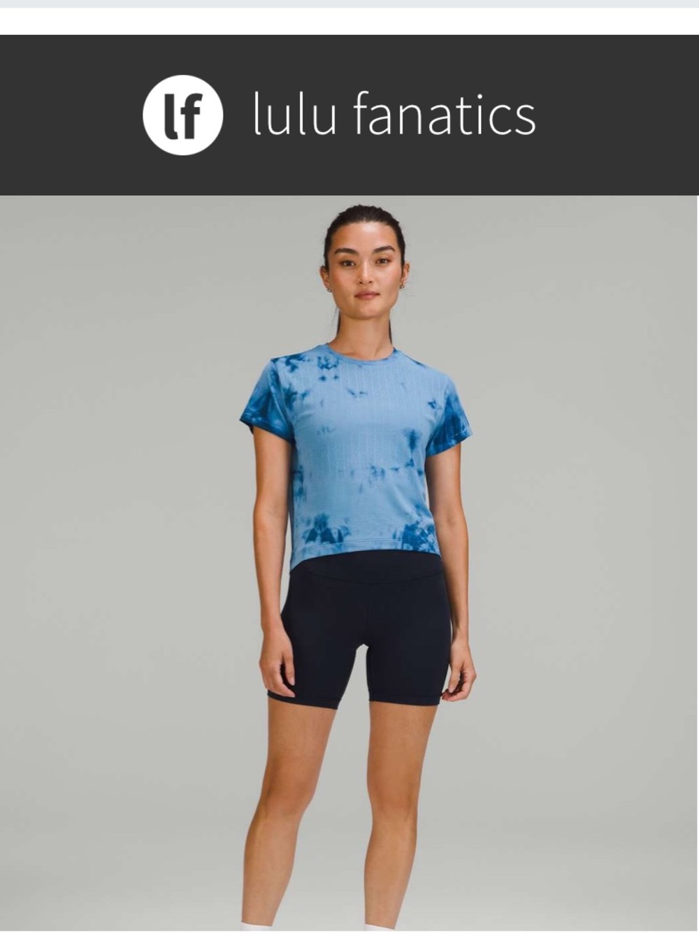 NWT Lululemon Train to Be Short Sleeve Shirt Sz 6 Rain Stripe Marble Dye